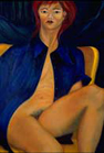Jennie in Blue Coat -- 30" x 40" -- oil on canvas