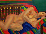 Reclining Bonnie -- 40" x 30" -- oil on canvas