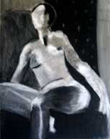 Sitting Nude -- 20" x 26" -- pastel on paper