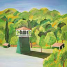 Purissima Water Tower II -- 36" x 36" -- oil on canvas