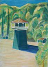 Purissima Water Tower I -- 22" x 30" -- pastel on paper