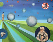A Soldier's Universe -- 30" x 24" -- oil on canvas